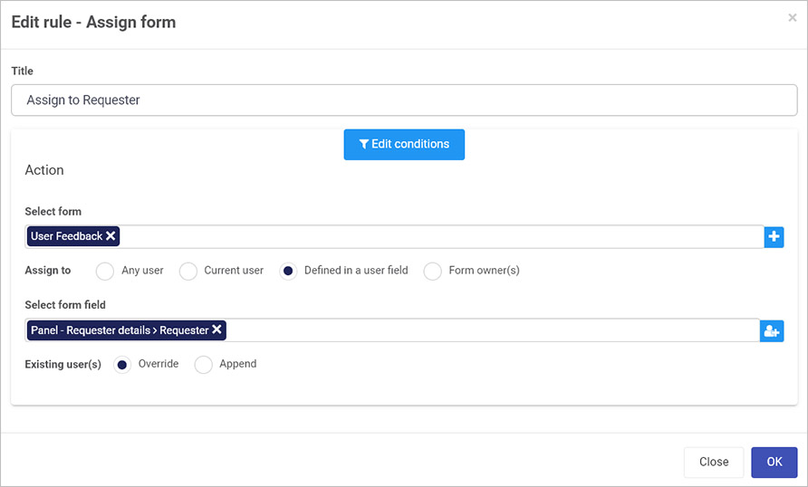 Select form field