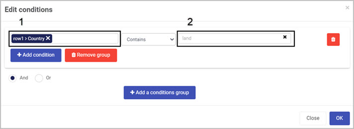 Copy row mapping