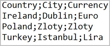 CSV file - excel