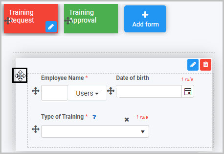 Select panel to insert Custom field