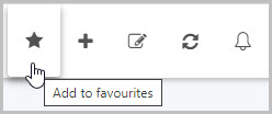 Dashboard Add to favourites button being clicked