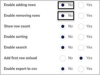Add/Remove rows