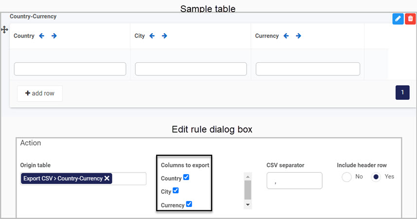 Export to export checklist