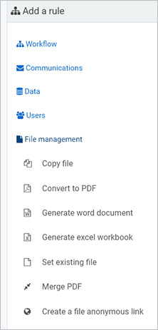 File management rules