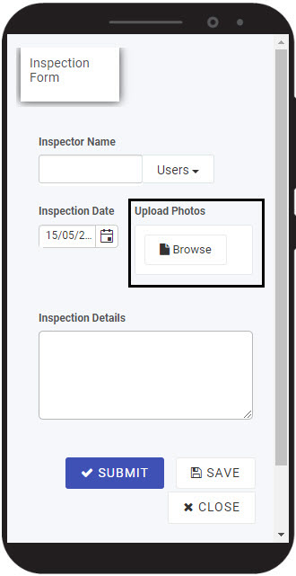 File upload example mobile phone