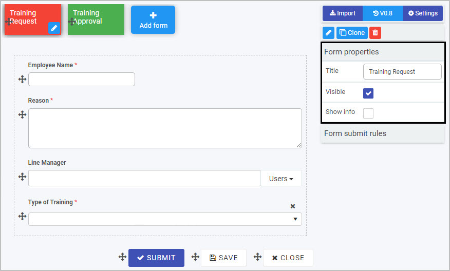 Form properties