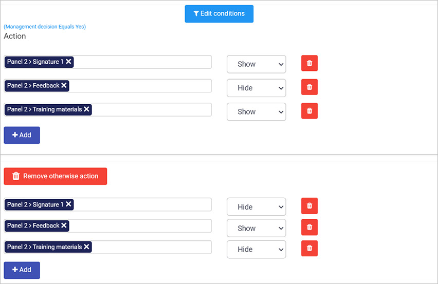 Hide or show example