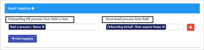 Input mapping example