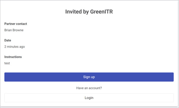 Accept invite example