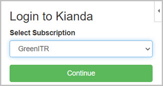 Kianda add-in subscription selection