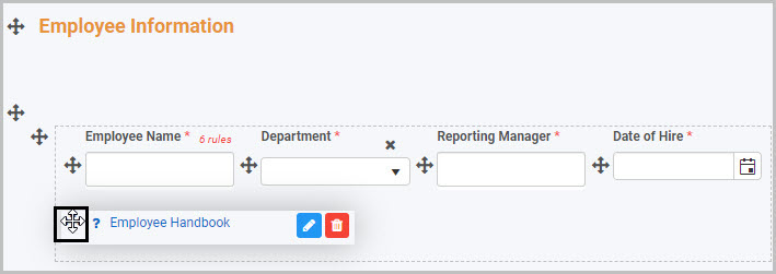 Move Link field example