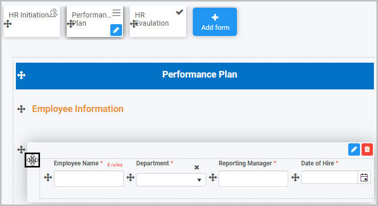 Select panel to insert Link field