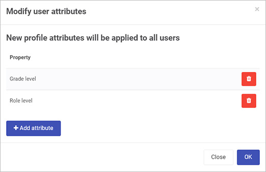 Modify user attributes