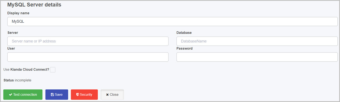 SQL Server details page