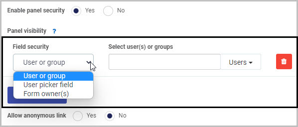 Panel add security