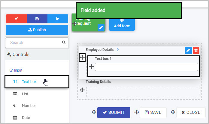 Insert text box field into a Panel