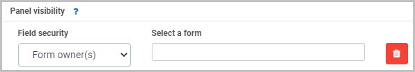 Panel security visibility limited to Form owner