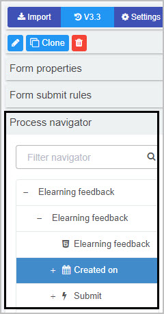 Process navigator panel