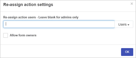 Re-assign action settings