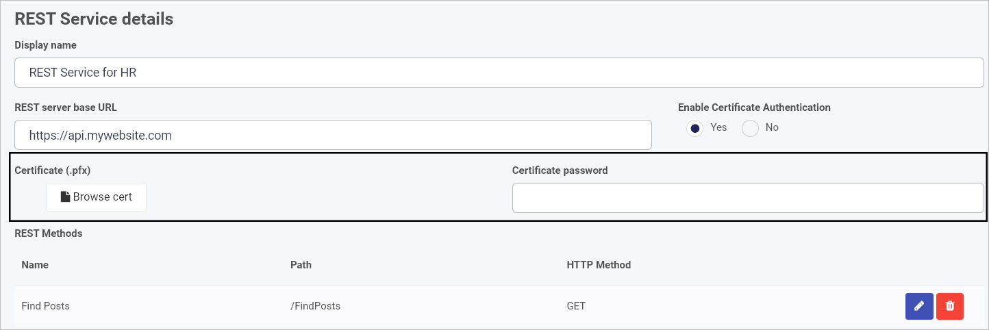 Enable Certificate Authentication