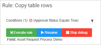 Rule debugger in action example