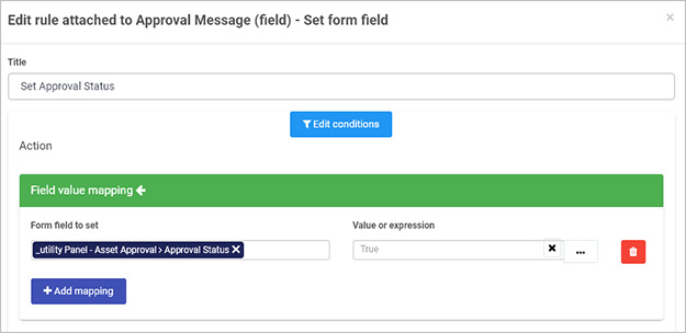 Set form field rule example