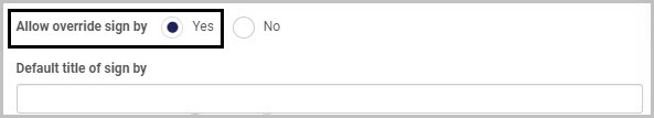 Signature field allow override sign by option