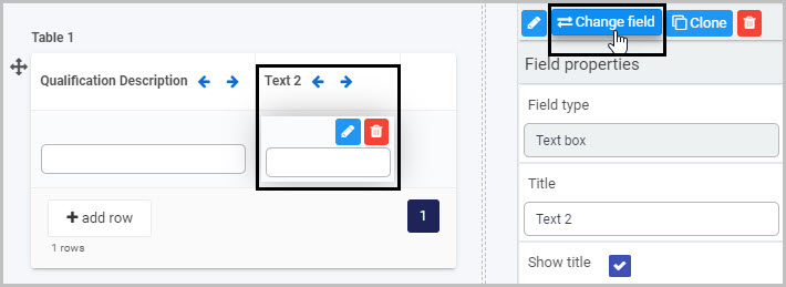 Change Table column type