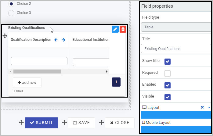 Field properties