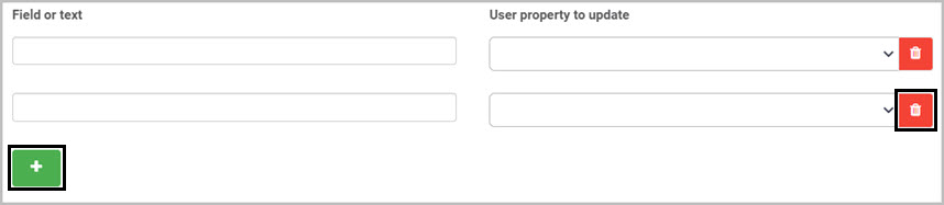 Add/delete property selector