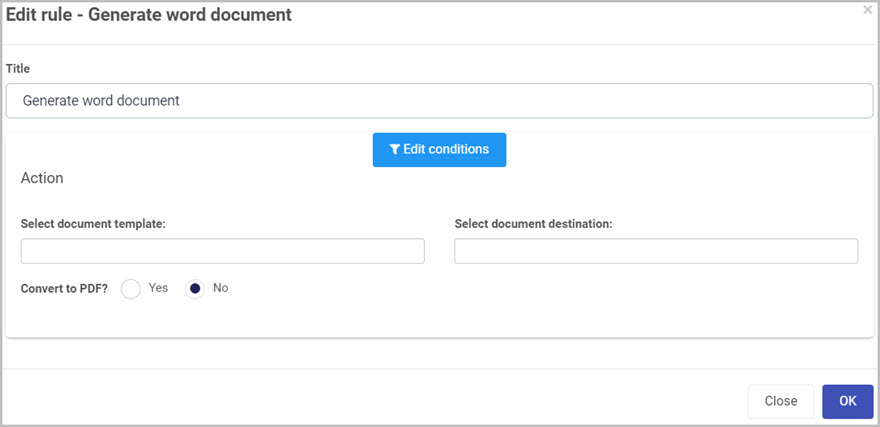 Edit rule - copy file